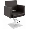 HELLOSHOP26 Fauteuil De Barbier Acier Similicuir Pivotement Sur 360° Marron - Marron -Pas Cher Fauteuil Magasin 34701755 1