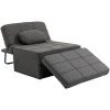 HOMCOM Fauteuil Chauffeuse Chaise Longue Pouf 3 En 1 Dossier Inclinable 5 Niveaux Repose-pied Rabattable Châssis Métal Noir Lin Gris - Gris 1 HOMCOM Fauteuil Chauffeuse Chaise Longue Pouf 3 En 1 Dossier Inclinable 5 Niveaux Repose-pied Rabattable Châssis Métal Noir Lin Gris - Gris -Pas Cher Fauteuil Magasin 34739027 1