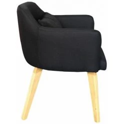 Paris Prix - Fauteuil Scandinave En Tissu "delante" 67cm Noir -Pas Cher Fauteuil Magasin 34842067 3