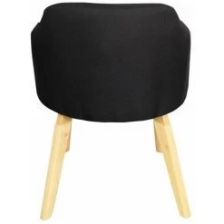 Paris Prix - Fauteuil Scandinave En Tissu "delante" 67cm Noir -Pas Cher Fauteuil Magasin 34842067 4