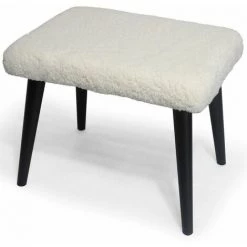 Paris Prix - Fauteuil & Pouf Imitation Fourrure "metry" 99cm Crème -Pas Cher Fauteuil Magasin 34842137 3