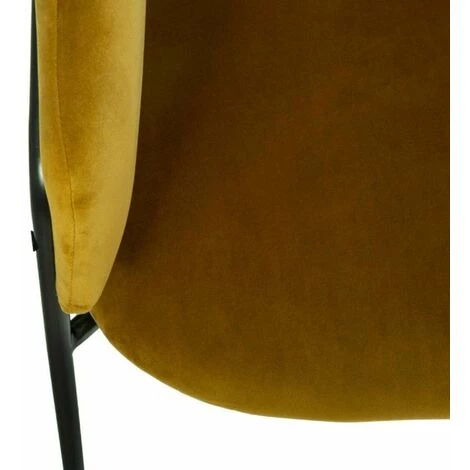 ATMOSPHERA, CRATEUR D'INTRIEUR Lot De 2 Fauteuils En Velours "Siron" 82cm Moutarde 6 ATMOSPHERA, CRATEUR D'INTRIEUR Lot De 2 Fauteuils En Velours "Siron" 82cm Moutarde – Image 4