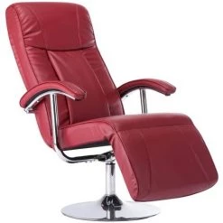 ASUPERMALL Fauteuil TV Rouge Bordeaux Similicuir 8 ASUPERMALL Fauteuil TV Rouge Bordeaux Similicuir -Pas Cher Fauteuil Magasin 34964425 2