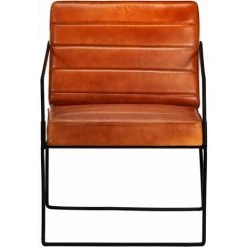 ASUPERMALL Fauteuil Brun Roux Cuir Veritable -Pas Cher Fauteuil Magasin 34964699 4