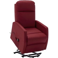 ASUPERMALL Fauteuil Inclinable Rouge Bordeaux Similicuir