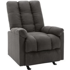 ASUPERMALL Fauteuil Inclinable Gris Fonce Tissu