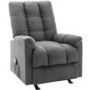 ASUPERMALL Fauteuil De Massage Inclinable Gris Clair Tissu