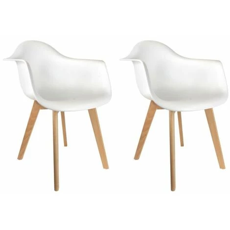 Paris Prix - Lot De 2 Chaises Scandinave Enfant "coque" 42cm Blanc 3 Paris Prix - Lot De 2 Chaises Scandinave Enfant "coque" 42cm Blanc