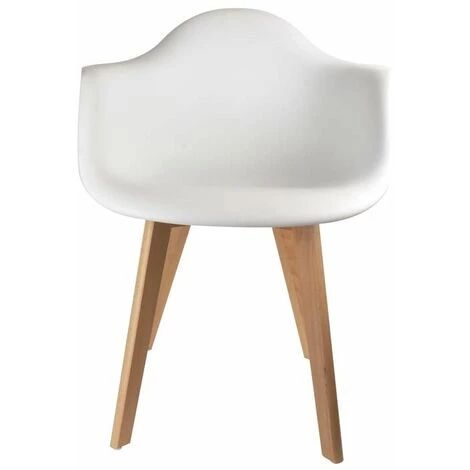 Paris Prix - Lot De 2 Chaises Scandinave Enfant "coque" 42cm Blanc 4 Paris Prix - Lot De 2 Chaises Scandinave Enfant "coque" 42cm Blanc – Image 2