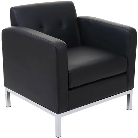 Fauteuil HHG-122, Système Modulaire De Fauteuils Avec Accoudoirs, Extensible Similicuir ~ Noir 3 Fauteuil HHG-122, Système Modulaire De Fauteuils Avec Accoudoirs, Extensible Similicuir ~ Noir