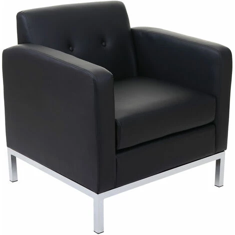 Fauteuil HHG-122, Système Modulaire De Fauteuils Avec Accoudoirs, Extensible Similicuir ~ Noir 4 Fauteuil HHG-122, Système Modulaire De Fauteuils Avec Accoudoirs, Extensible Similicuir ~ Noir â Image 2