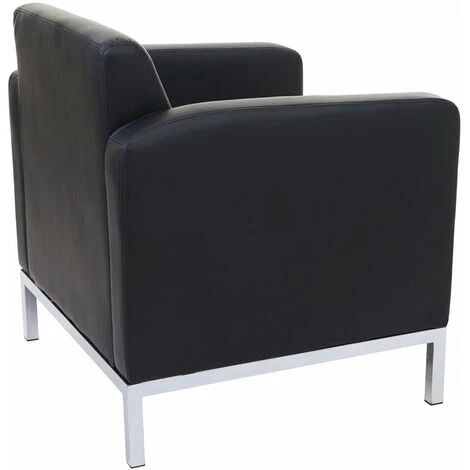 Fauteuil HHG-122, Système Modulaire De Fauteuils Avec Accoudoirs, Extensible Similicuir ~ Noir 7 Fauteuil HHG-122, Système Modulaire De Fauteuils Avec Accoudoirs, Extensible Similicuir ~ Noir â Image 5