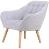 ZONS Fauteuil Suédine Feliz Gris Clair - Gris Clair - Gris Clair -Pas Cher Fauteuil Magasin 35115020 1