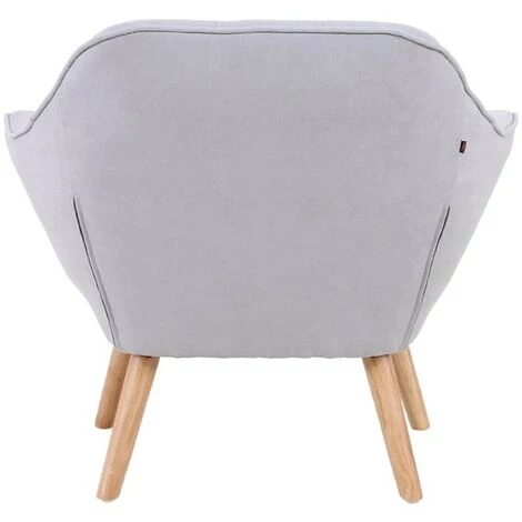 ZONS Fauteuil Suédine Feliz Gris Clair - Gris Clair - Gris Clair 5 ZONS Fauteuil Suédine Feliz Gris Clair - Gris Clair - Gris Clair – Image 3