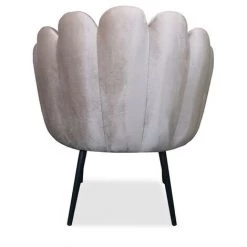MEUBLER DESIGN Fauteuil Velours Design Lounge - Velours Taupe, Métal, Mousse Polyéthylène, Style Art Déco, 67 X 64 X 77 Cm -Pas Cher Fauteuil Magasin 35172035 3