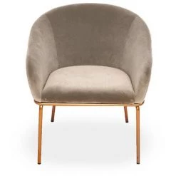 MEUBLER DESIGN Chaise Avec Accoudoirs Velours Pied Or Muleur - Velours Taupe, Métal, Mousse Polyéthylène, Style Art Déco, 60 X 60 X 78 Cm - Velours Taupe 5 MEUBLER DESIGN Chaise Avec Accoudoirs Velours Pied Or Muleur - Velours Taupe, Métal, Mousse Polyéthylène, Style Art Déco, 60 X 60 X 78 Cm - Velours Taupe -Pas Cher Fauteuil Magasin 35172446 2