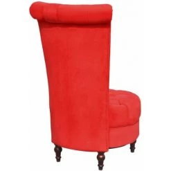 Chaise De Canapé Avec Dossier Haut Tissu Rouge VidaXL -Pas Cher Fauteuil Magasin 3528298 4