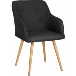 HELLOSHOP26 Chaise Style Scandinave Lounge Noir - Noir