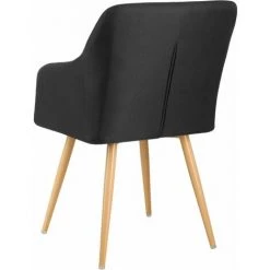 HELLOSHOP26 Chaise Style Scandinave Lounge Noir - Noir -Pas Cher Fauteuil Magasin 35323674 4