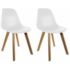 Paris Prix - Lot De 2 Chaises Enfant "scandinave" 57cm Blanc