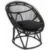 Paris Prix - Fauteuil Design En Rotin "margot" 86cm Noir -Pas Cher Fauteuil Magasin 35605957 1