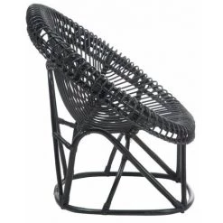 Paris Prix - Fauteuil Design En Rotin "margot" 86cm Noir -Pas Cher Fauteuil Magasin 35605957 4