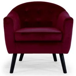 Paris Prix - Fauteuil Scandinave Velours "lopy" 79cm Bordeaux 9 Paris Prix - Fauteuil Scandinave Velours "lopy" 79cm Bordeaux -Pas Cher Fauteuil Magasin 35752749 3