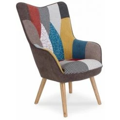 Paris Prix - Fauteuil Design Patchwork "artic" 100cm Multicolore