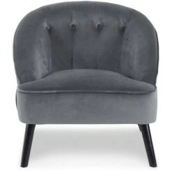 Paris Prix - Fauteuil Scandinave Velours "flam" 76cm Gris 9 Paris Prix - Fauteuil Scandinave Velours "flam" 76cm Gris -Pas Cher Fauteuil Magasin 35753248 3
