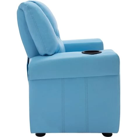 Fauteuil Inclinable Pour Enfants Similicuir Bleu VidaXL 6 Fauteuil Inclinable Pour Enfants Similicuir Bleu VidaXL – Image 4