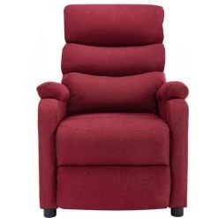 TRUE DEAL Fauteuil Inclinable Rouge Bordeaux Tissu -Pas Cher Fauteuil Magasin 35838515 3