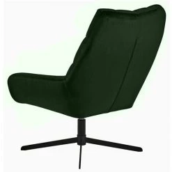 Selsey SHERLEY - Fauteuil Pivotant - Tissu Velours Vert Bouteille, Dossier Matelassé -Pas Cher Fauteuil Magasin 35854528 4