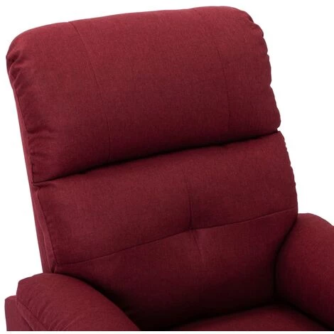 TRUE DEAL Fauteuil Inclinable Rouge Bordeaux Tissu 7 TRUE DEAL Fauteuil Inclinable Rouge Bordeaux Tissu – Image 5