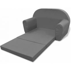 Chaise Longue Pliable Pour Enfants Gris VidaXL -Pas Cher Fauteuil Magasin 3603486 4