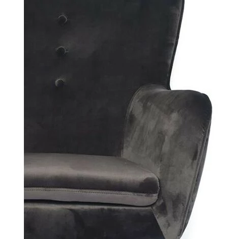 MEUBLER DESIGN Fauteuil En Velours Design Zola - Noir, Velours, Style Art Déco, 69 X 68 X 90 Cm 7 MEUBLER DESIGN Fauteuil En Velours Design Zola - Noir, Velours, Style Art Déco, 69 X 68 X 90 Cm – Image 5