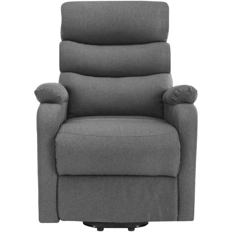 TRUE DEAL Fauteuil Inclinable De Massage Gris Clair Tissu 5 TRUE DEAL Fauteuil Inclinable De Massage Gris Clair Tissu – Image 3
