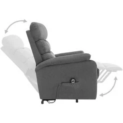 TRUE DEAL Fauteuil Inclinable De Massage Gris Clair Tissu 11 TRUE DEAL Fauteuil Inclinable De Massage Gris Clair Tissu -Pas Cher Fauteuil Magasin 36209110 5