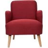 MILIBOO Fauteuil Scandinave Bordeaux Et Bois ISKO - Bordeaux -Pas Cher Fauteuil Magasin 36333487 1