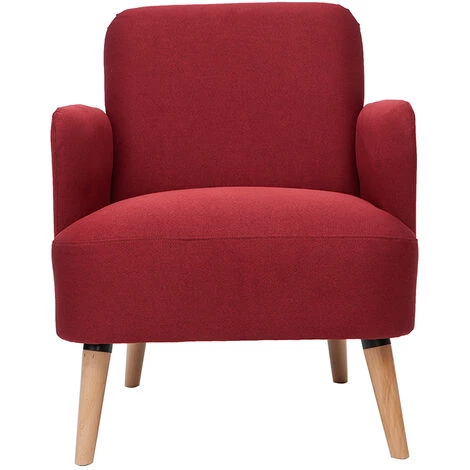 MILIBOO Fauteuil Scandinave Bordeaux Et Bois ISKO - Bordeaux 3 MILIBOO Fauteuil Scandinave Bordeaux Et Bois ISKO - Bordeaux