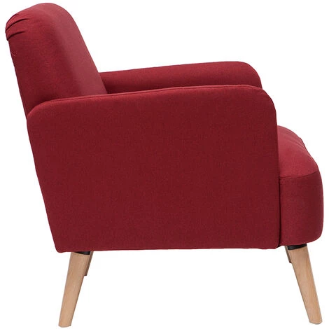 MILIBOO Fauteuil Scandinave Bordeaux Et Bois ISKO - Bordeaux 5 MILIBOO Fauteuil Scandinave Bordeaux Et Bois ISKO - Bordeaux – Image 3