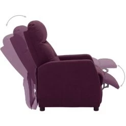 Fauteuil Inclinable électrique Tissu Violet VidaXL 9 Fauteuil Inclinable électrique Tissu Violet VidaXL -Pas Cher Fauteuil Magasin 36349799 3