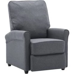 Fauteuil TV Inclinable électrique Tissu Gris Foncé VidaXL -Pas Cher Fauteuil Magasin 36350086 2