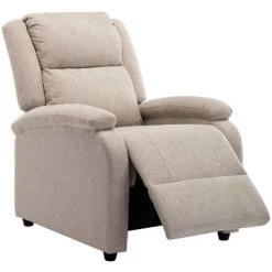 Fauteuil TV Inclinable électrique Tissu Crème VidaXL -Pas Cher Fauteuil Magasin 36350204 4