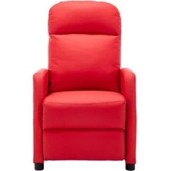 VidaXL Fauteuil Inclinable électrique Similicuir Rouge - Rouge -Pas Cher Fauteuil Magasin 36350245 3