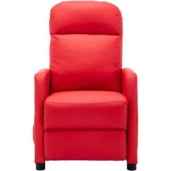 Fauteuil Inclinable électrique De Massage Similicuir Rouge VidaXL -Pas Cher Fauteuil Magasin 36350273 3