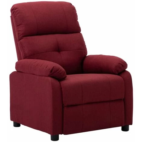 Fauteuil Inclinable électrique Tissu Rouge Bordeaux VidaXL 4 Fauteuil Inclinable électrique Tissu Rouge Bordeaux VidaXL – Image 2
