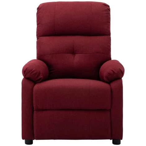 Fauteuil Inclinable électrique Tissu Rouge Bordeaux VidaXL 5 Fauteuil Inclinable électrique Tissu Rouge Bordeaux VidaXL – Image 3