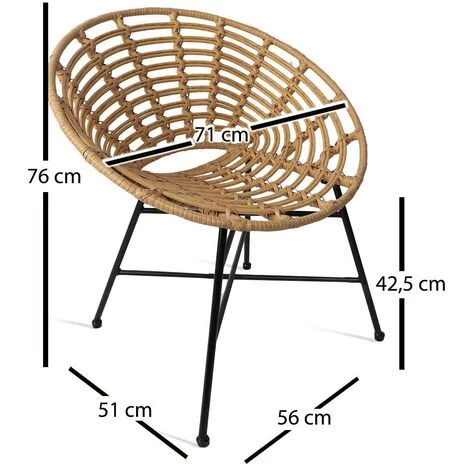 LÚZETE - FAUTEUIL EN ROTIN VOLCANO - Naturel 6 LÚZETE - FAUTEUIL EN ROTIN VOLCANO - Naturel – Image 4