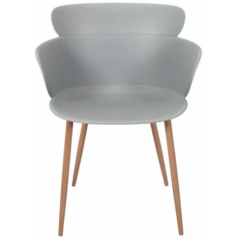 ALTOBUY MALYA - Lot De 4 Fauteuils Scandinaves Gris - Gris 6 ALTOBUY MALYA - Lot De 4 Fauteuils Scandinaves Gris - Gris – Image 4