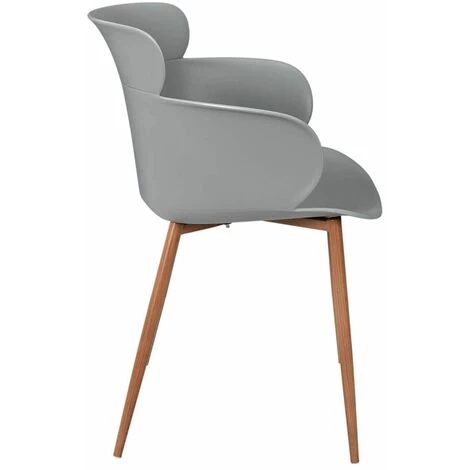 ALTOBUY MALYA - Lot De 4 Fauteuils Scandinaves Gris - Gris 7 ALTOBUY MALYA - Lot De 4 Fauteuils Scandinaves Gris - Gris – Image 5